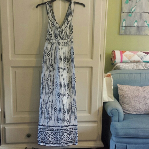 Black and white patterned maxi - Ann Taylor