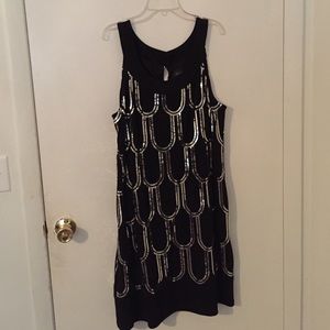 Black and sequin dress
