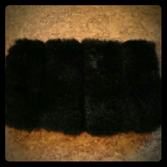 Black Faux Fur Muff (hand warmer)