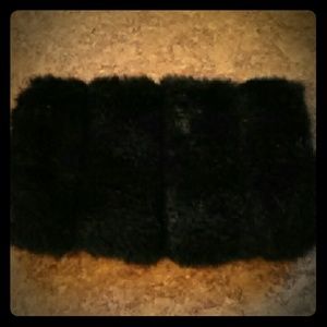 Black Faux Fur Muff (hand warmer)