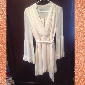 Cream boutique dress szL