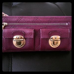 Marc Jacobs Quilted Wallet/Clutch in Plum🙆