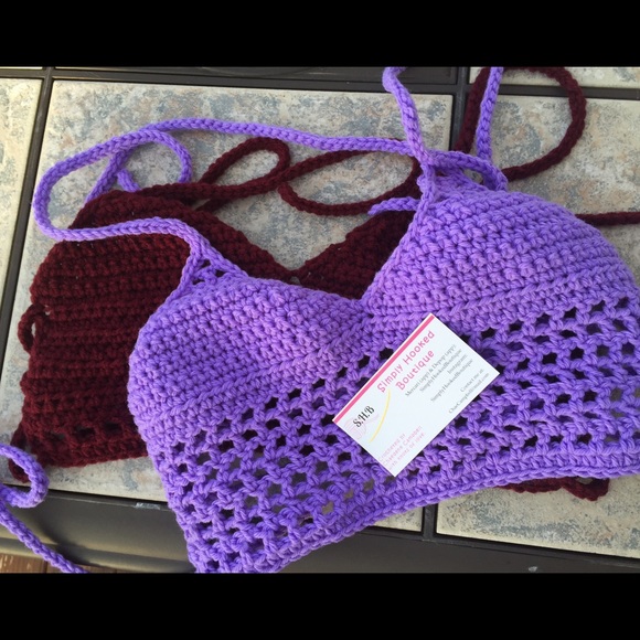 RESERVED Crocheted Halter Tops