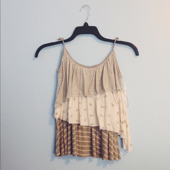 Grey 3 Tiered Pattern Tank