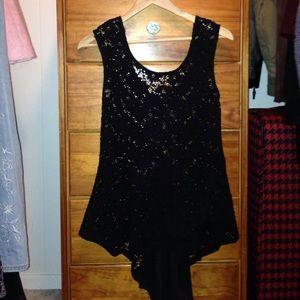 sweet professional top with high-low/bustle