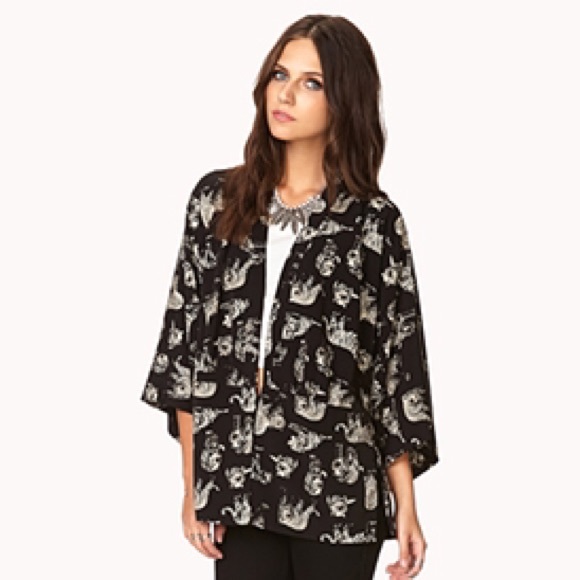 Tiger print kimono