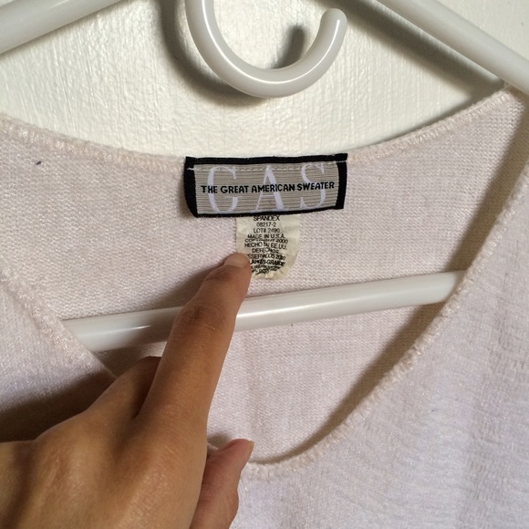 GAS White Spandex Sweater size XL - Picture 3 of 4