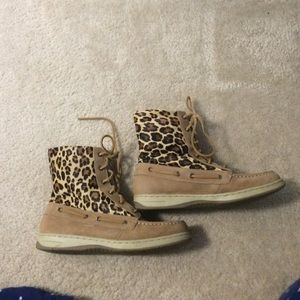 Cheetah sperry boots