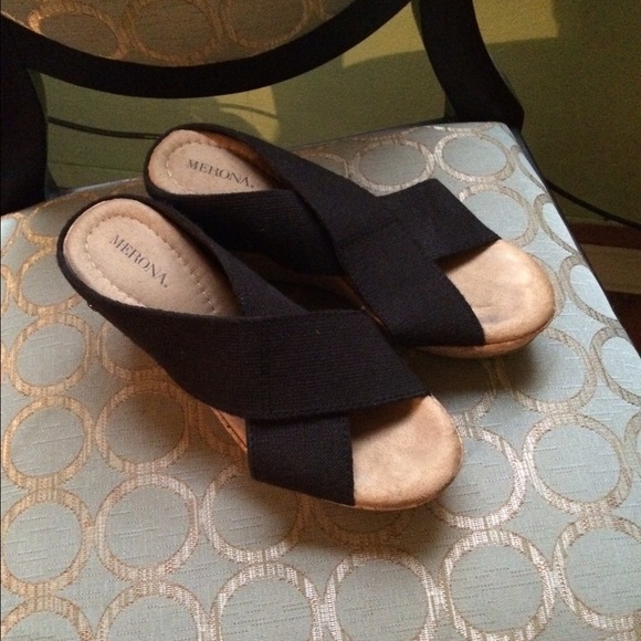 Black Wedge sandal