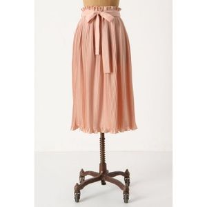 Anthropologist pleated midi skirt