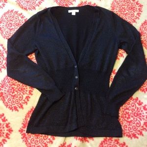 Shimmery Black Cardi