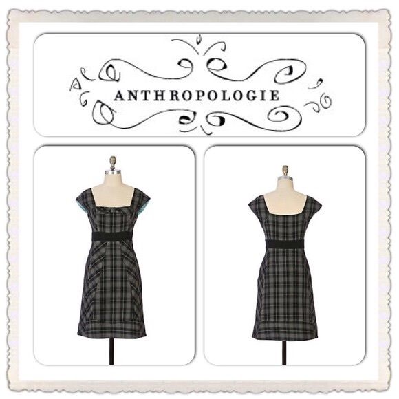 Anthropologie Black Plaid Dress - never worn!