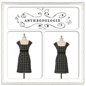 Anthropologie Black Plaid Dress - never worn!