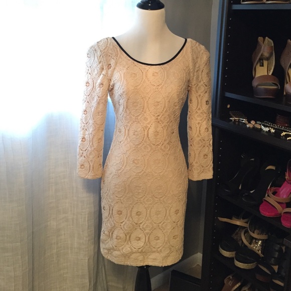 NWT cream colored crochet dress by Ark & Co.