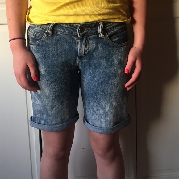 Long Jean shorts