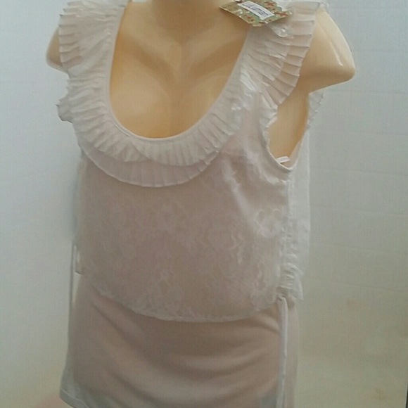 Lace and cotton top