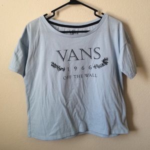Baby blue crop top VANS shirt size XS