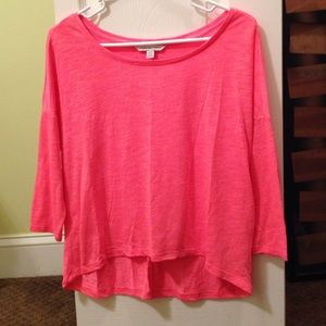 Pink mid-sleeve top