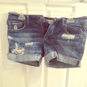 Distressed Jean shorts