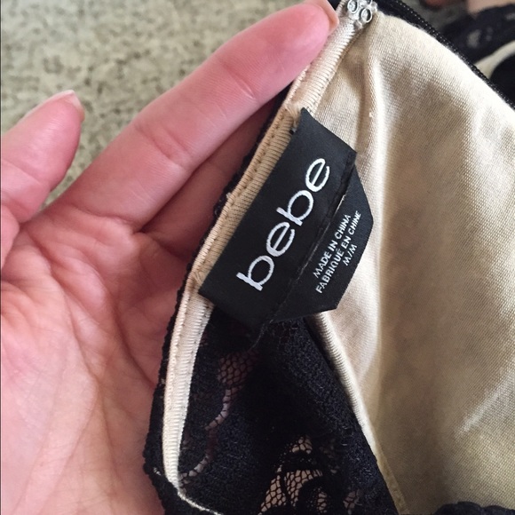 Beautiful black and beige bebe dress (price FIRM) - Picture 2 of 4