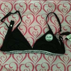 NEW Victorias Secret Pink Black Studded Bralette