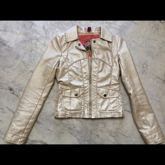 Gold leather jacket