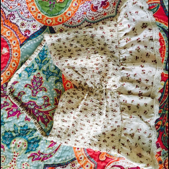 Floral Crop Top Criss cross back