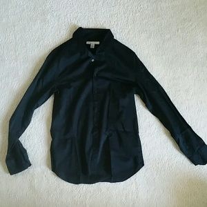 Men Kenneth Cole Black Long Sleeve Button Down