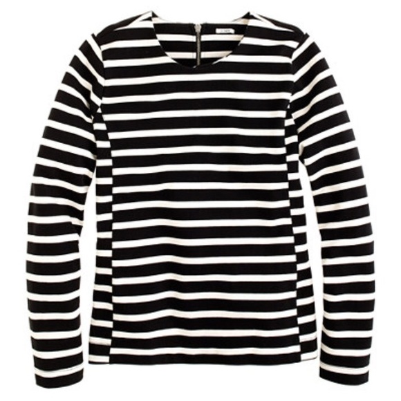 Side-seam Sailor Top - black&white stripes