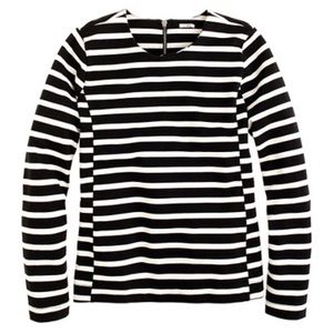 Side-seam Sailor Top - black&white stripes