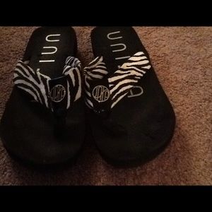 Zebra print Flip flop