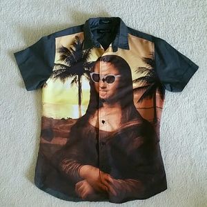 Mens Mona Lisa Hawaiian Shirt