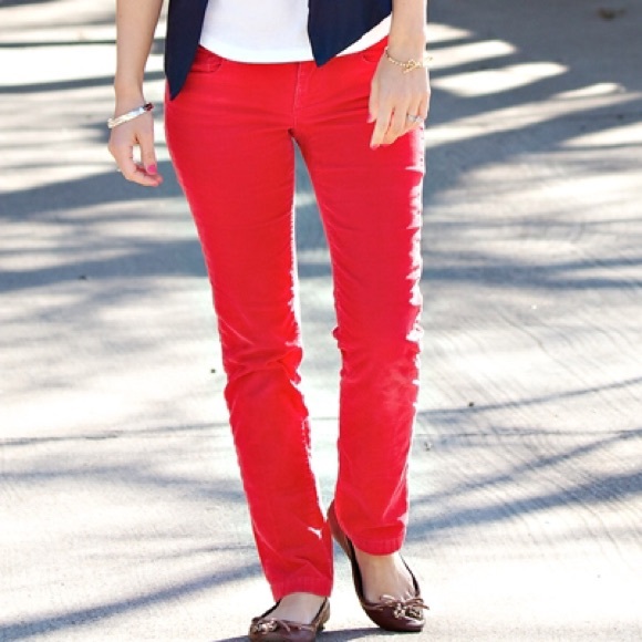 J Crew Vintage Matchstick Orange Cords