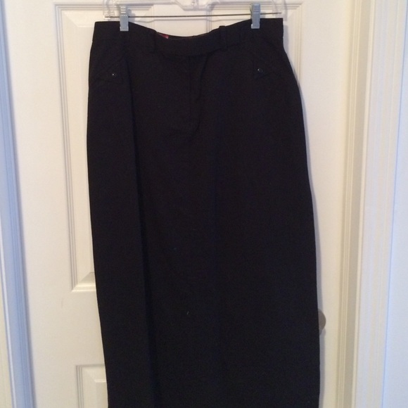 SALE❗️BLACK LONG JEAN-MATERIAL SKIRT
