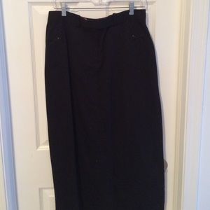 SALE❗️BLACK LONG JEAN-MATERIAL SKIRT