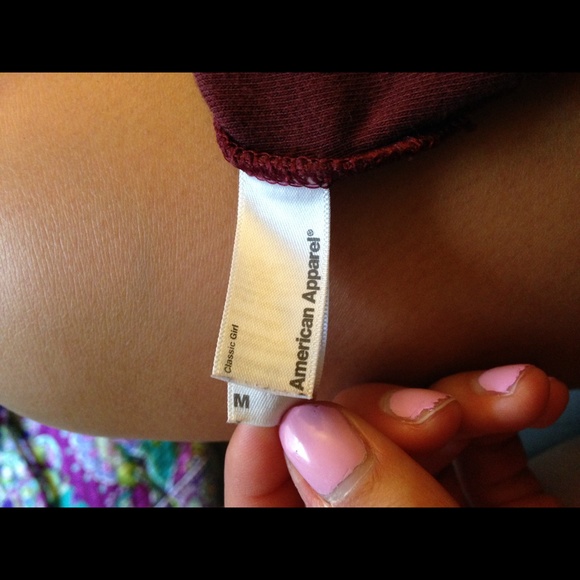 ❌SOLD❌ American Apparel Maroon skirt - Picture 2 of 2