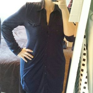 Navy blue shirt dress, Size XL, fits like a L