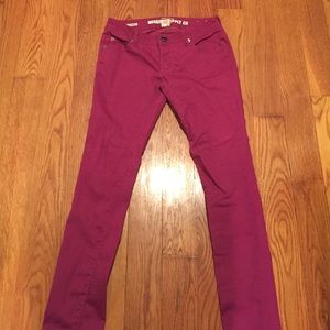 magenta skinny jeans