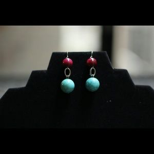 Red and Blue Earrings