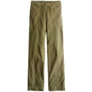 JCrew Luxe Utility Pants in army green