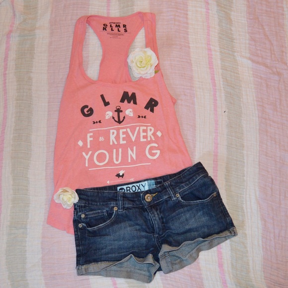 🚫SOLD🚫 Peach colored racer back tank.