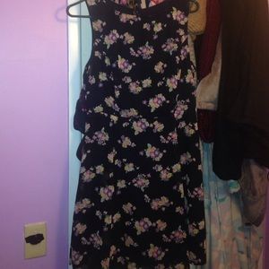 Navy Floral Dress