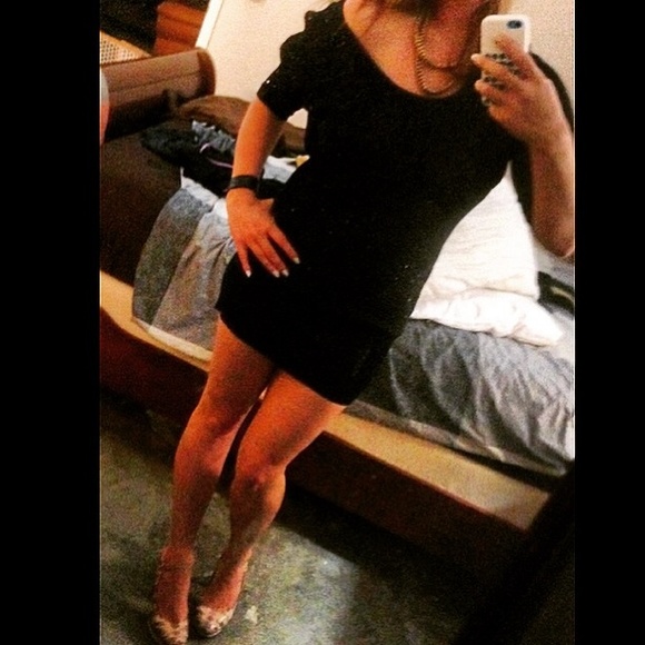 Arden B. Black sweater dress