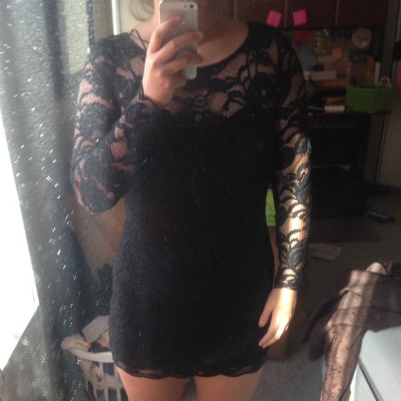 Black lace dress! Bodycon💋