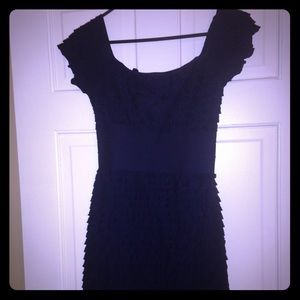 Lovely navy ruffle dress