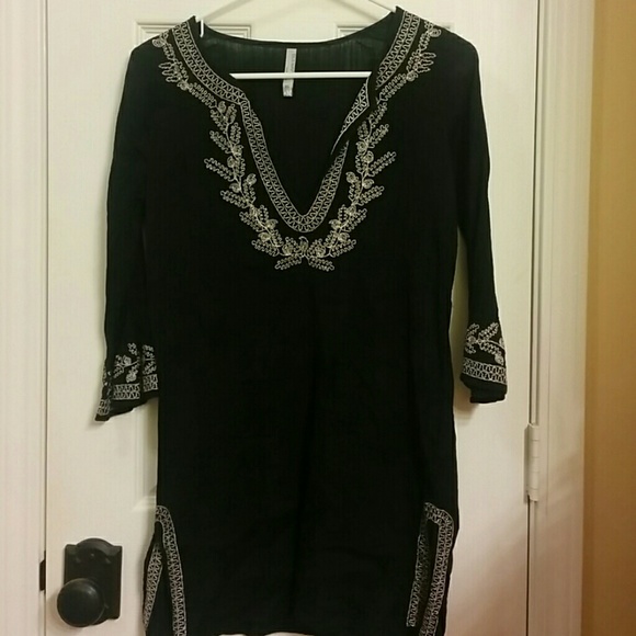 Black & Silver Tunic Dress