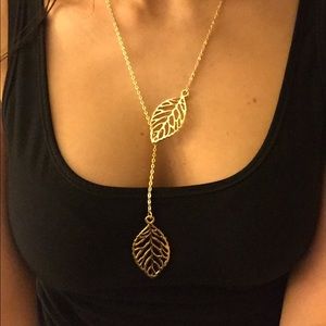 Gold leaf necklace
