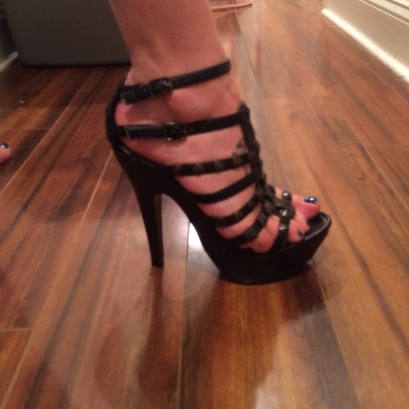 Gladiator studded heels