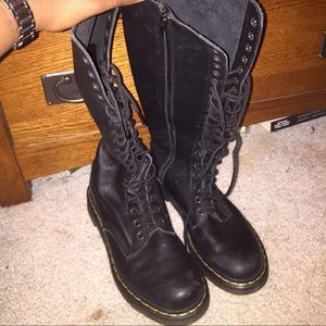 Tall black Dr. Martens