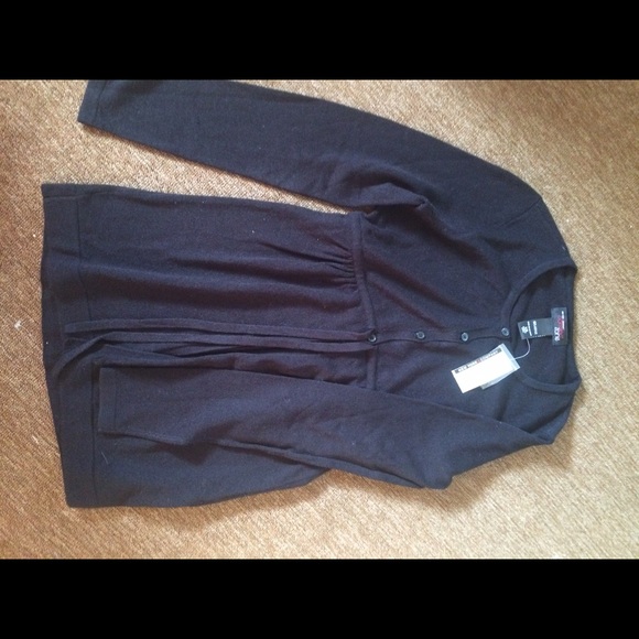 Brand new black tie waste sweater with tags on.